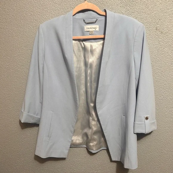 Calvin Klein open front 3/4 sleeve blazer size 10 - Picture 1 of 7
